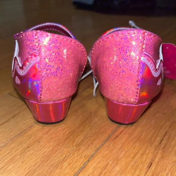 Disney Princess Toddler Girls Pink/Purple Giltter Dress Pumps Shoes Sz 7 - Picture 7 of 7